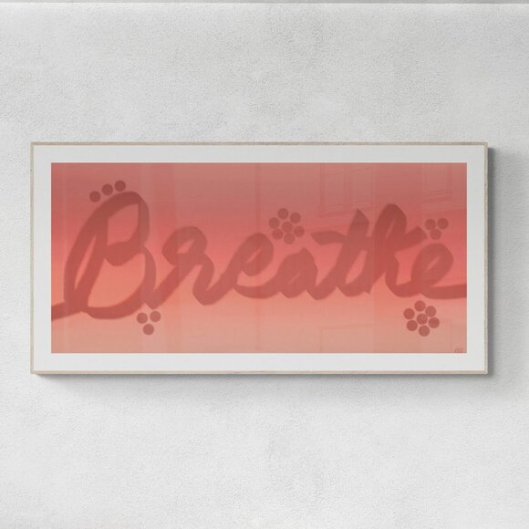 Breathe | word art | Modern Wall Art Decor | Minimalist Digital Print - Picture 1 of 3